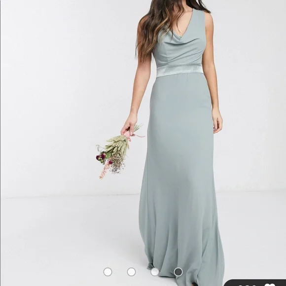 teal bridesmaid dresses asos Elegant Spaghetti Straps Off the Shoulder Chiffon Long Bridesmaid Dres   DaintyBridal